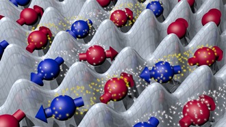 artistic view of short range quantum magnetism with ultracold fermions in optical lattices